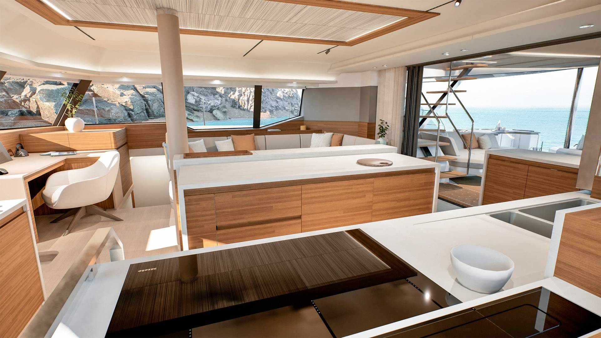 Fountaine-Pajot-Yachts-FPY70-Galley-Saloon-03